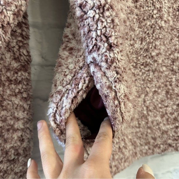 Time and Tru Pink Cozy Sherpa Quarterzip Pullover - Picture 4 of 8